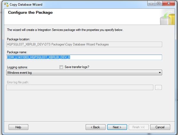 Enter the log events